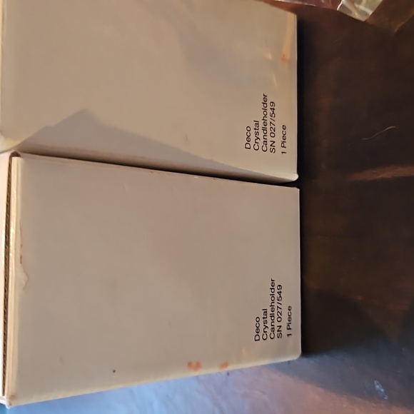 Vintage Mikasa crystal candleholder pair - Picture 6 of 6